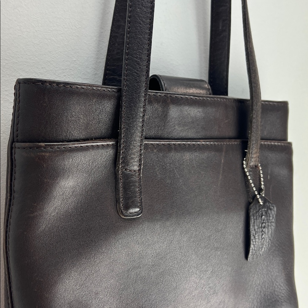Coach 6810 Vintage Tote Shoulder Bag Brown Leather Classic Old Money Heritage - Picture 3 of 8